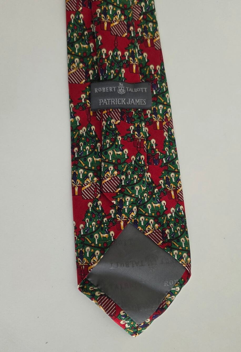 Robert Talbott Patrick James Christmas Tree Presents Silk Necktie Holiday